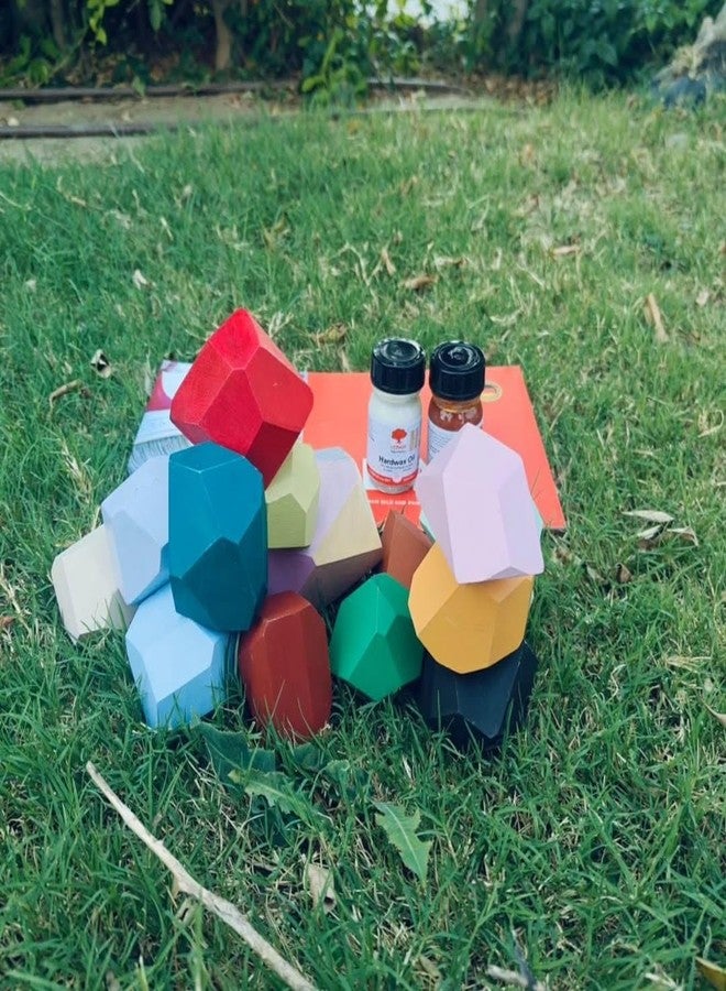 TOKYODO Wooden Balancing Stone colourfull Wood Stacking Block Shape and Color Sorting Balancing Building Block for Kids (Color Blocks, 16, Piece) - Image 5